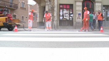 Почело обележавање хоризонталне сигнализације у Зајечару